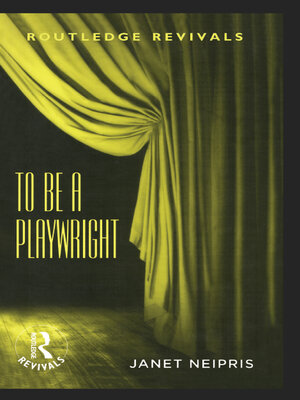 cover image of To Be a Playwright